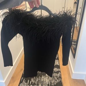 Feather off the shoulder top